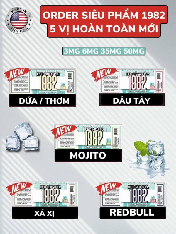 Tinh dầu 1982 Freebase - 10 Vị Ngọt Ngào