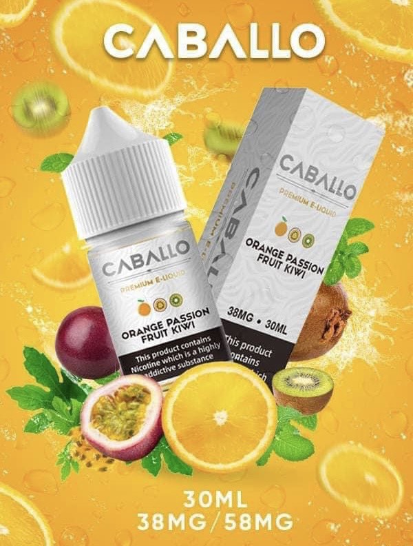 caballo chanh leo Tinh Dầu Caballo Juice Saltnic 38/58MG (12 vị)