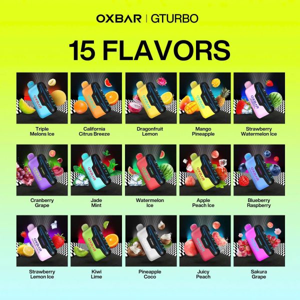 oxbar gturbo Oxbar Gturbo 36000k Hơi - Vape Pod 1 Lần Chính Hãng có Sạc