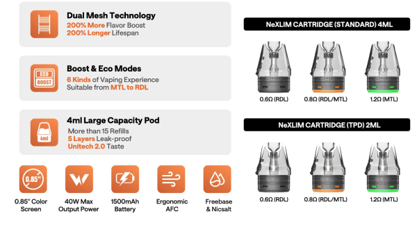 Đầu Pod rỗng Oxva Nexlim 0.4, 0.6, 0.8, 1.2 ohm chính hãng giá rẻ