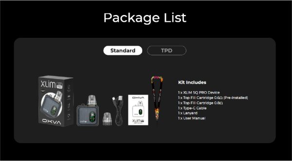 unbox-xlim-sq-pro OXVA Xlim SQ PRO Pod Kit 30W Chính Hãng - Giá Rẻ - Đủ màu